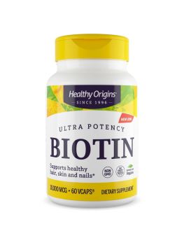 Healthy Origins Biotin 10,000mcg 60 Veggie Capsules