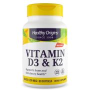Healthy Origins Vitamin D3 & K2 50mcg/200mcg 60 Softgels
