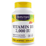 Healthy Origins Vitamin D3 2,000iu Softgels